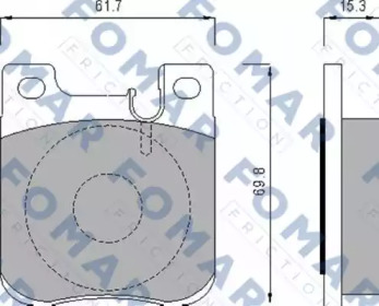 FOMAR FRICTION fo631781 -  Комплект тормозных колодок, дисковый тормоз